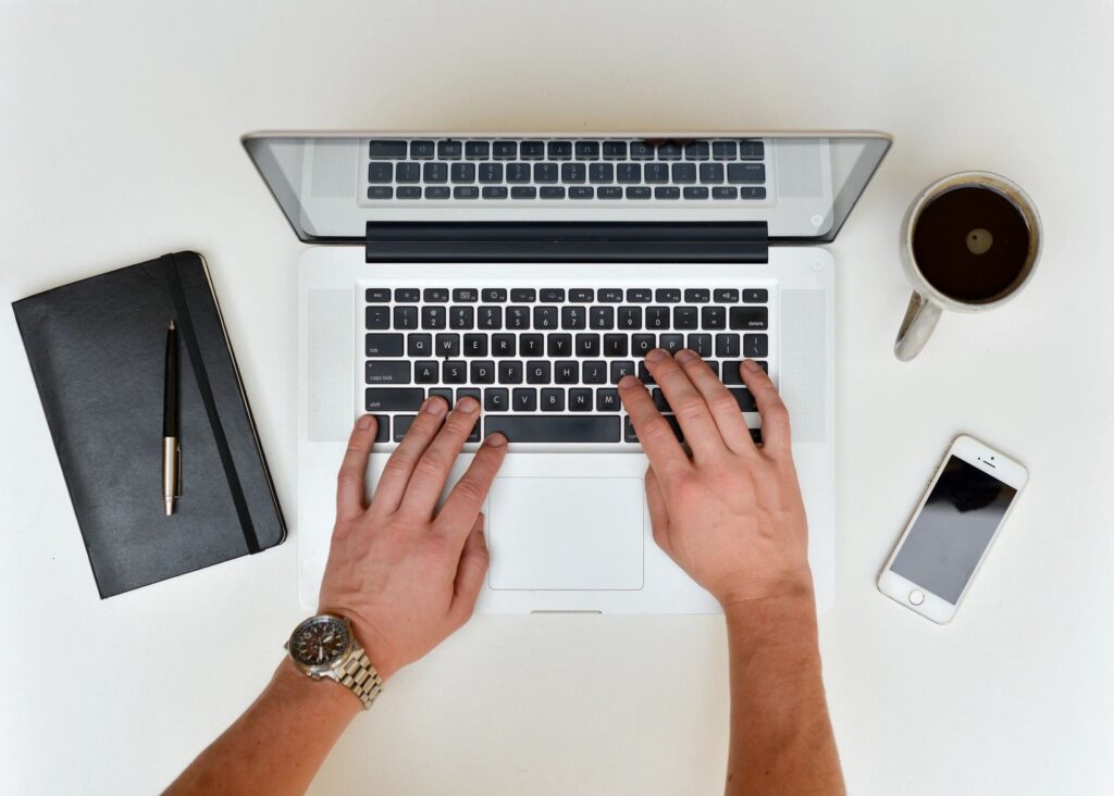 Person working remotely from a home office, representing the rise of remote work.