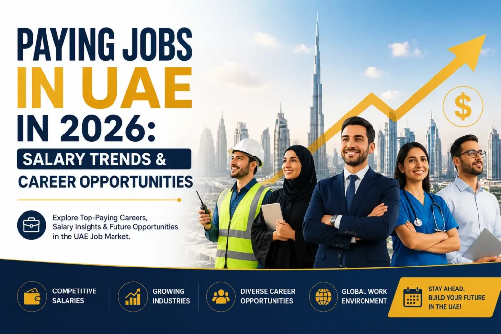 Top 10 Highest Paying Jobs in UAE in 2026: Salary Trends & Career Opportunities 1 Banner tat shows highest paying jobs in uae and insight