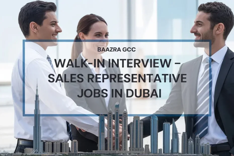 Sales Representative Walk-In Interview at Baazra GCC Dubai