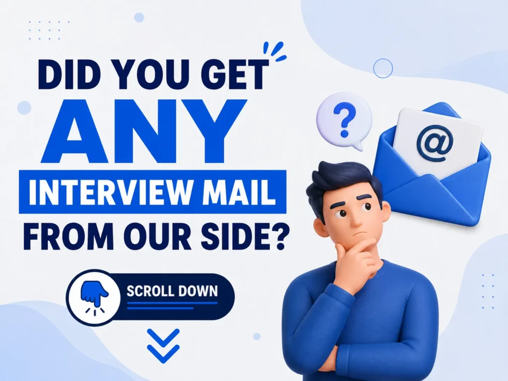 Interview mail scroll down banner