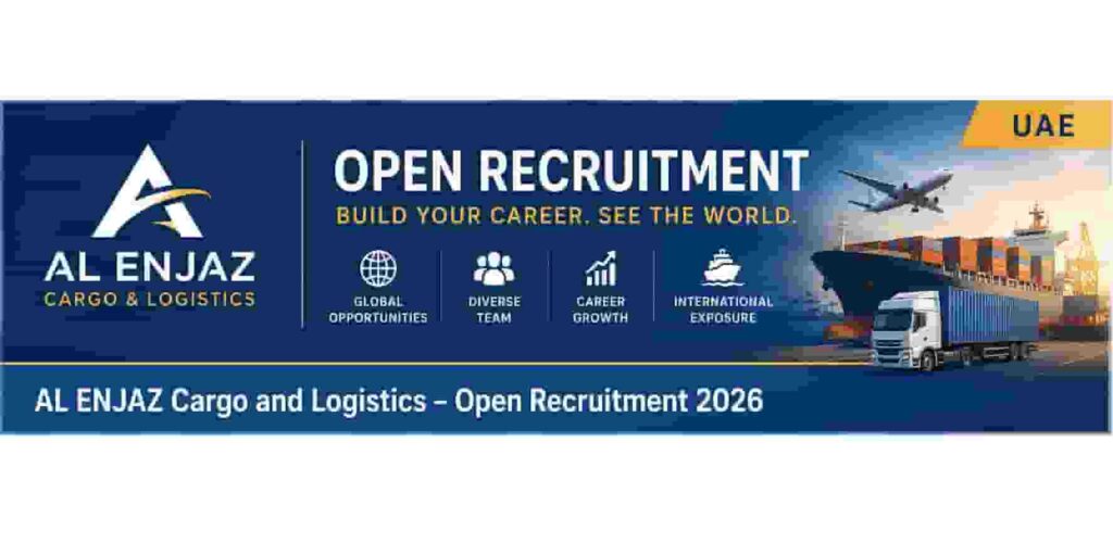 Al Enjaz Cargo Gate logistics careers in the UAE featuring warehouse and freight operations